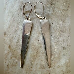 Vintage Barse Sterling Silver Minimalist Drop Earrings